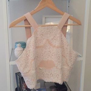 Endless Rose cropped lace top